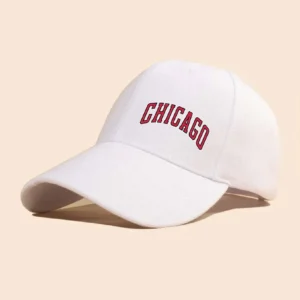 White Chic Printed Cap