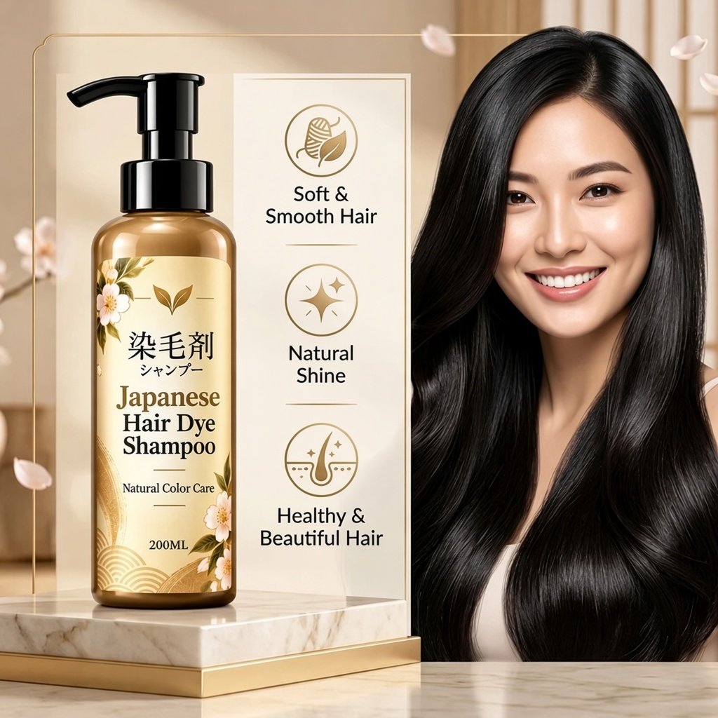 🎁EK K SAATH EK MUFT LIMITED TIME OFFER 🔥✨Japanese Long Lasting Natural Hair Dye Shampoo (1+1) - Image 4